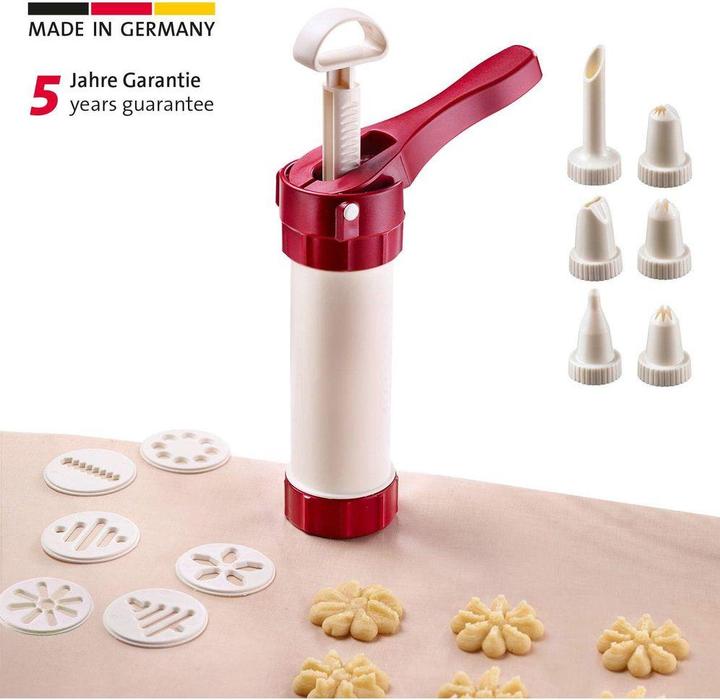 Actual product image Westmark Biscuit press and decoration syringe "Luxury" with moulds+sockets+Ad. (Biscuit press)