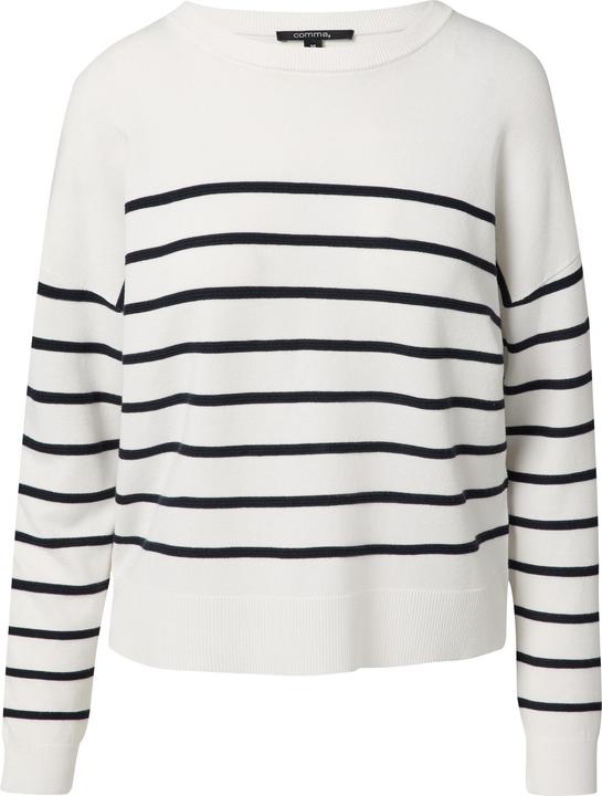 Produktbild Comma Strickpullover Strickpullover mit Strukturstreifen (32)