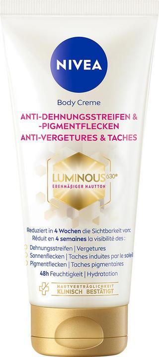 NIVEA Luminous630® Anti-Dehnungsstreifen & -Pigmentflecken Body Creme (Body cream, 200 ml)