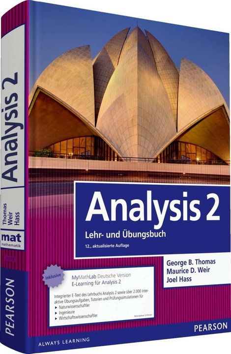 Produktbild Analysis 2. Lehr- und Übungsbuch (Deutsch, Joel Hass, George B. Thomas, Maurice D. Weir, 2014)