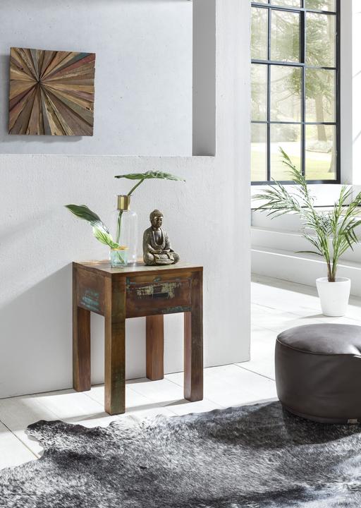 Actual product image FineBuy Bedside tables solid wood mango brown (40 x 40 x 55 cm)