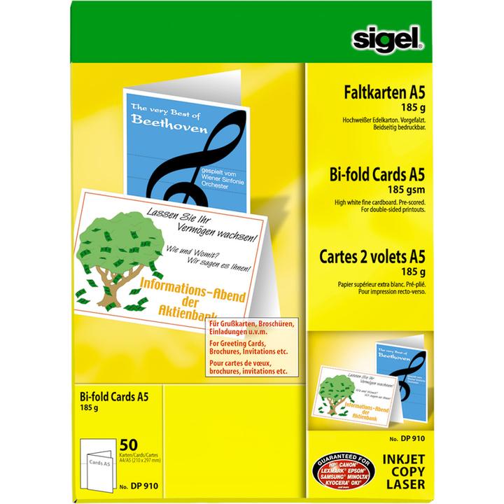 Image du produit Sigel Cartes dépliantes (50 pcs)