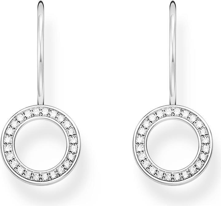 Produktbild Thomas Sabo Ohrhänger in Kreisform mit weissen Steinen Silber (925 Sterlingsilber)