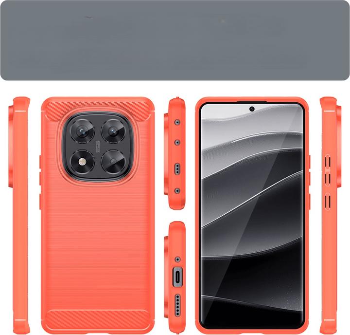 Actual product image Cover-Discount Xiaomi Redmi Note 14 Pro 5G / Poco X7 - Metall Carbon Look Hülle (Xiaomi Redmi Note 14 Pro 5G, Xiaomi Poco X7)