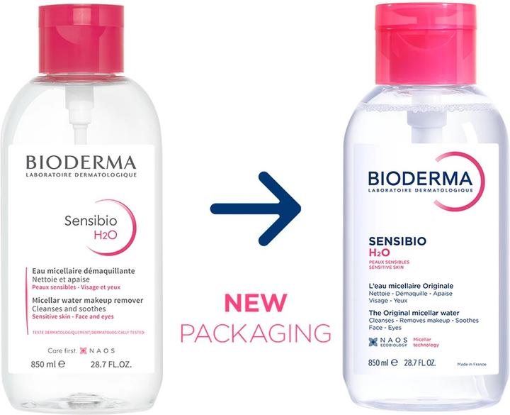 Actual product image Bioderma H2O Pompe Inversée (Micelle water, 850 ml)