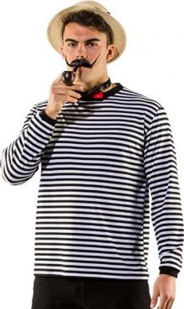 Image du produit Orlob Pull over marin rayé noirblanc (M)