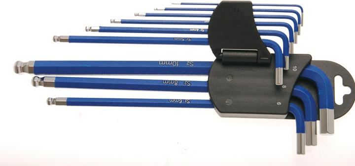 Produktbild BGS Winkelschlüssel-Satz, extra lang Innensechskant mit Kugelkopf 1,5 - 10 mm 9-tlg. (Innensechskant)