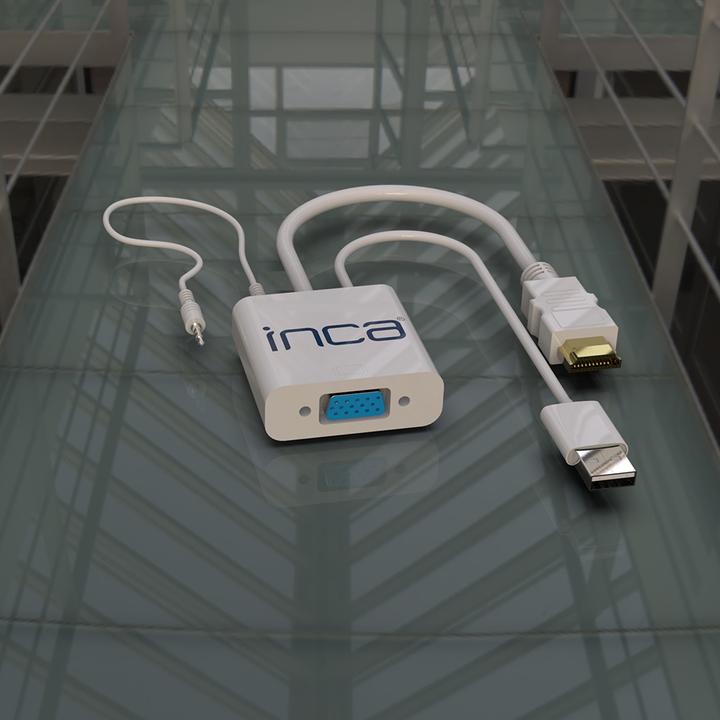 Actual product image Inca Adapter IVTH-01 VGA to HDMI (+USB and audio cable) (HDMI, USB, VGA)