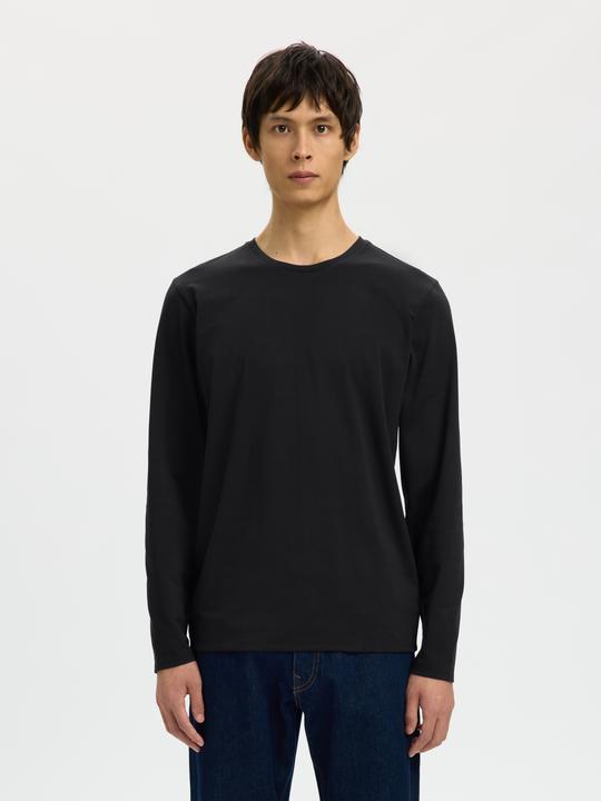 Actual product image Selected Slhnewpima Ls O-Neck Tee Ex Noos (M)