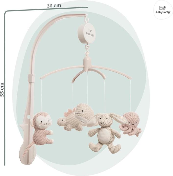 Immagine prodotto Baby's only Dispositivo mobile, animali - Rosa/Lino caldo