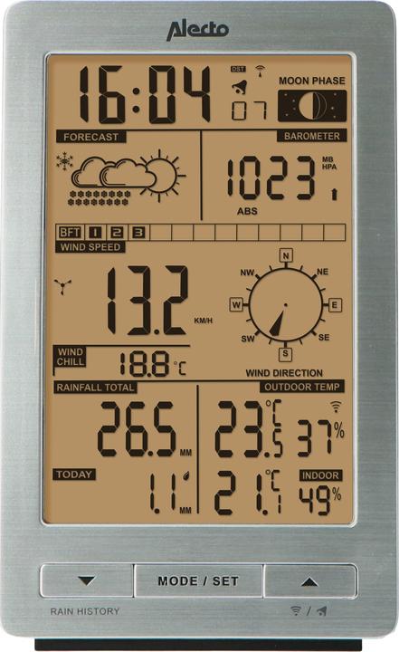 Produktbild Alecto WS-3300 Wetterstation mit Aussensensor (Silber)