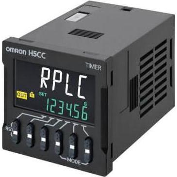 Omron Industrial Automation Omron H5CC Series Flush Timer Relay, 1-Contact100 to 240 V, 0.001 s to 999999h h, 2-Function, SPDT, Relais