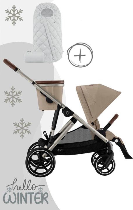 Produktbild Cybex Gazelle S Kinderwagen / Geschwisterwagen inkl. Snogga 2.0 Fusssack (0 - 4 Jahre)