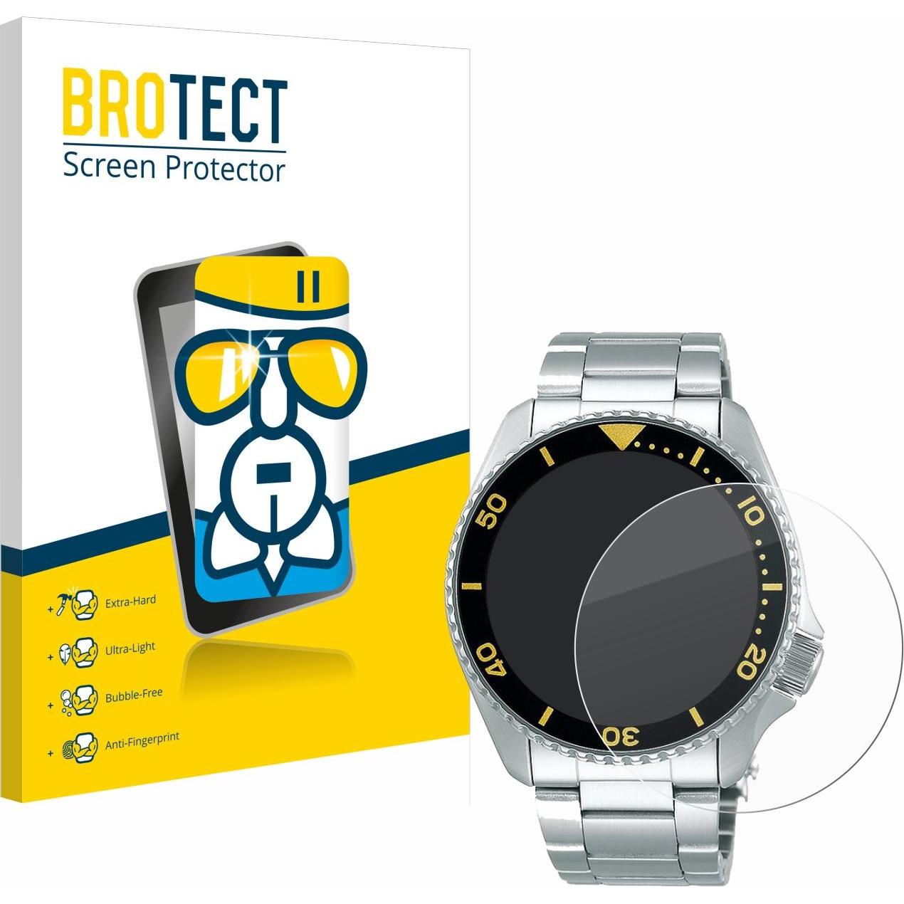 BROTECT AirGlass Panzerglasfolie, Smartwatch Schutzfolie, Transparent