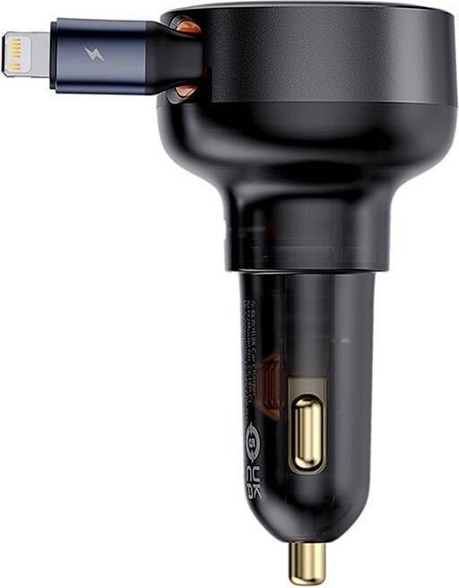 Produktbild Baseus Enjoyment Pro USB-C (weiblich) / Lightning (männlich) 60W Autoladegerät - Schwarz