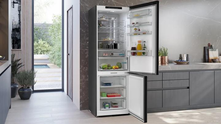 Produktbild Siemens iQ500, free-standing fridge-freezer with freezer at bottom, 203 x 70 cm, BlackSteel, KG49N4XAF (440 l)