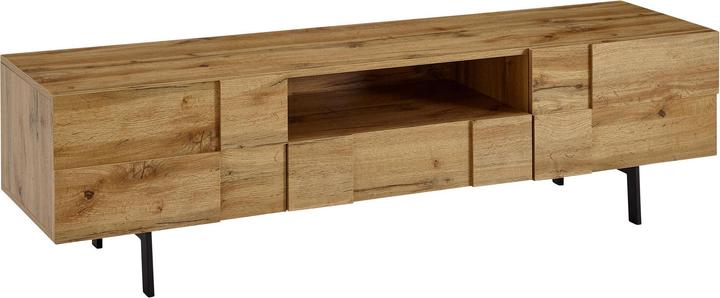 FineBuy Lowboard Spanplatte Braun (160 x 43 x 45 cm)