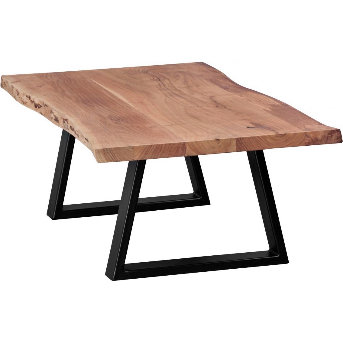FineBuy, Couchtisch + Beistelltisch, Couchtisch Massivholz Akazie Akazie (115 x 60 x 40 cm)