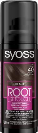 Actual product image Syoss Root Retoucher spray hair dye for black Black 120ml (Black)
