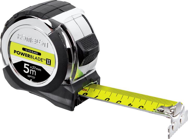 Actual product image Komelon MPT57 Massband POWERBLADE Hi-Viz 5m x 27mm mit magnetischem Endhaken