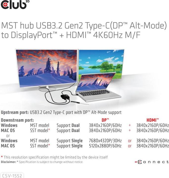 Produktbild Club 3D Usb-Hub (USB, 5.90 cm)