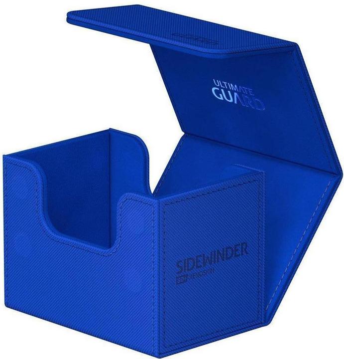 Actual product image Ultimate Guard Card Box XenoSkin Sidewinder Monocolor 80+ Blue