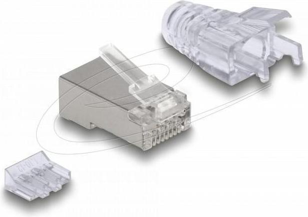 Immagine prodotto Delock RJ45 Modularer Stecker Cat.6A mit Knickschutztülle tr (Connettore del cavo di rete)