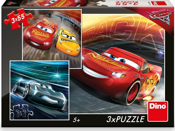 Produktbild Dino Puzzle Cars 3: Training 3x55 Teile (55 Teile)