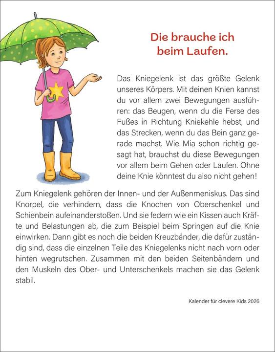 Actual product image Harenberg Kalender für clevere Kids Tagesabreisskalender 2026