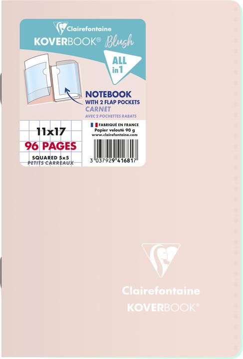 Produktbild Clairefontaine Koverbook Blush (11 x 17 cm, Kariert, Weicher Einband)