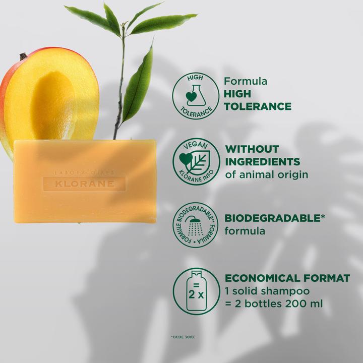 Produktbild Klorane Festes Shampoo mit Mango (80 ml, Festes Shampoo)