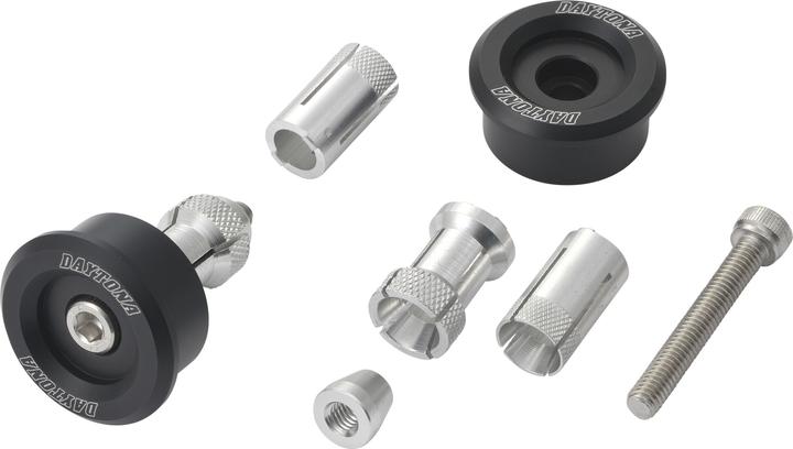 Actual product image Daytona Universal "D-Mirror" handlebar end mirror adapter, black