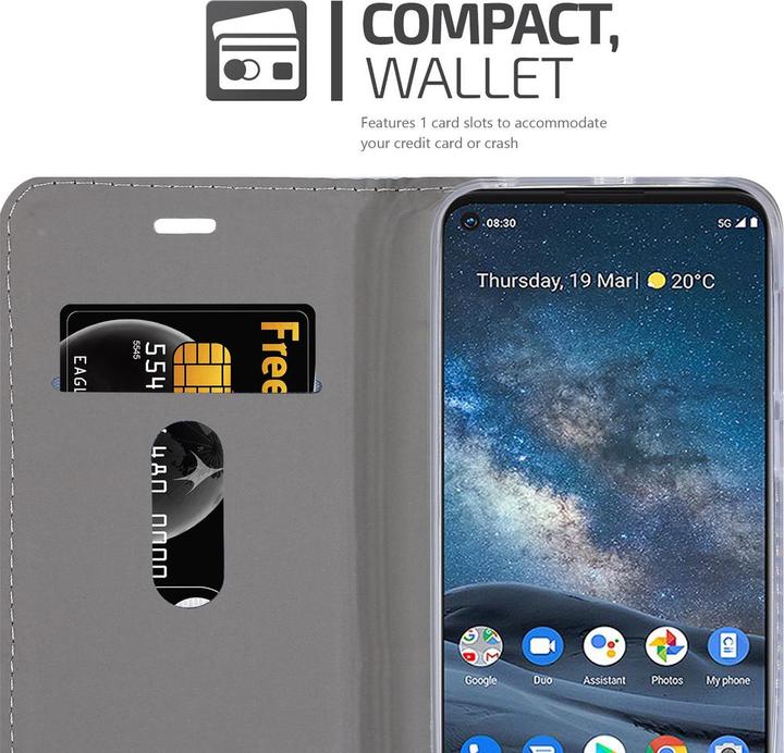 Actual product image Cadorabo Book Jeans Optics Cover (Nokia 8.3)