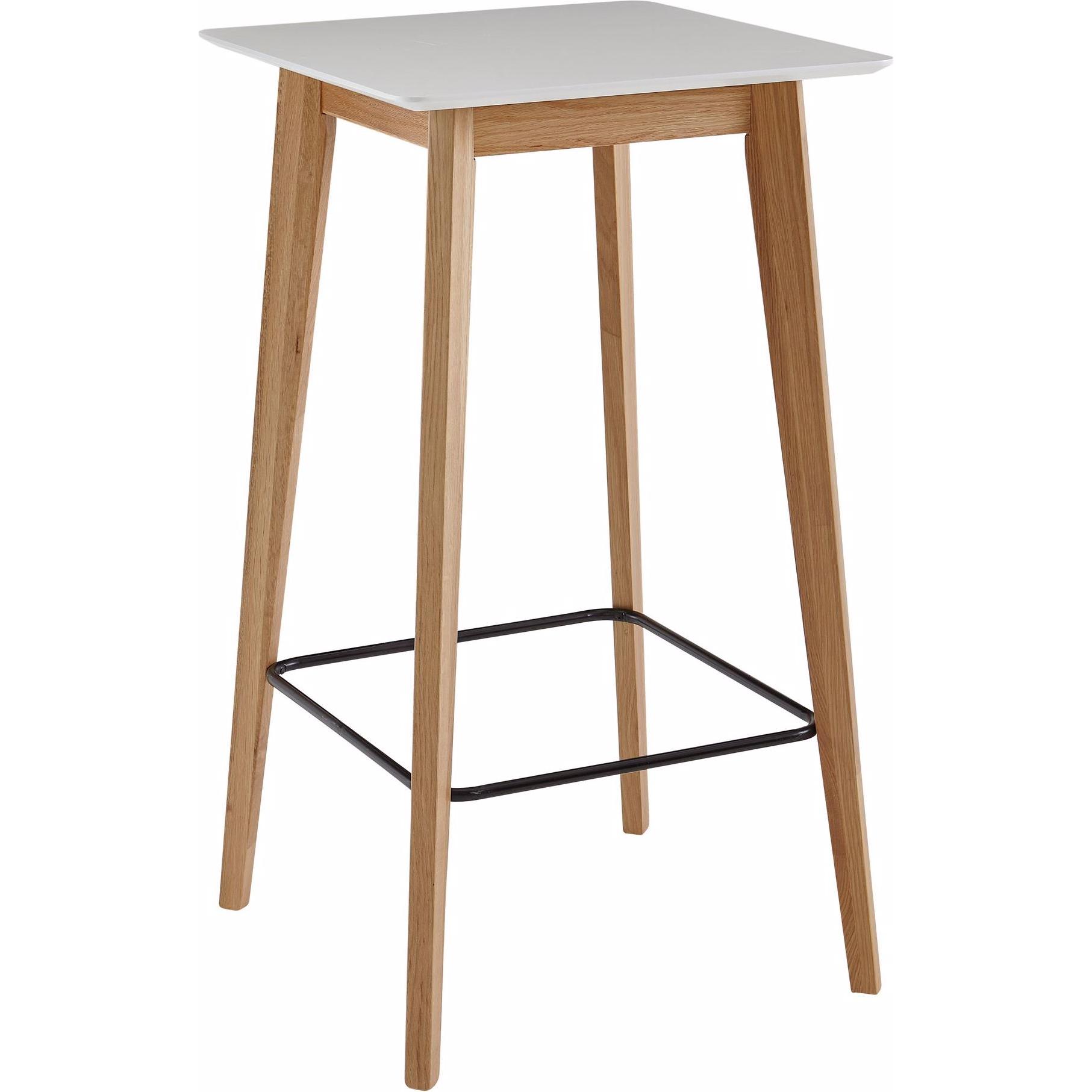 FineBuy, Bartisch, Bartisch Holz furniert Weiss