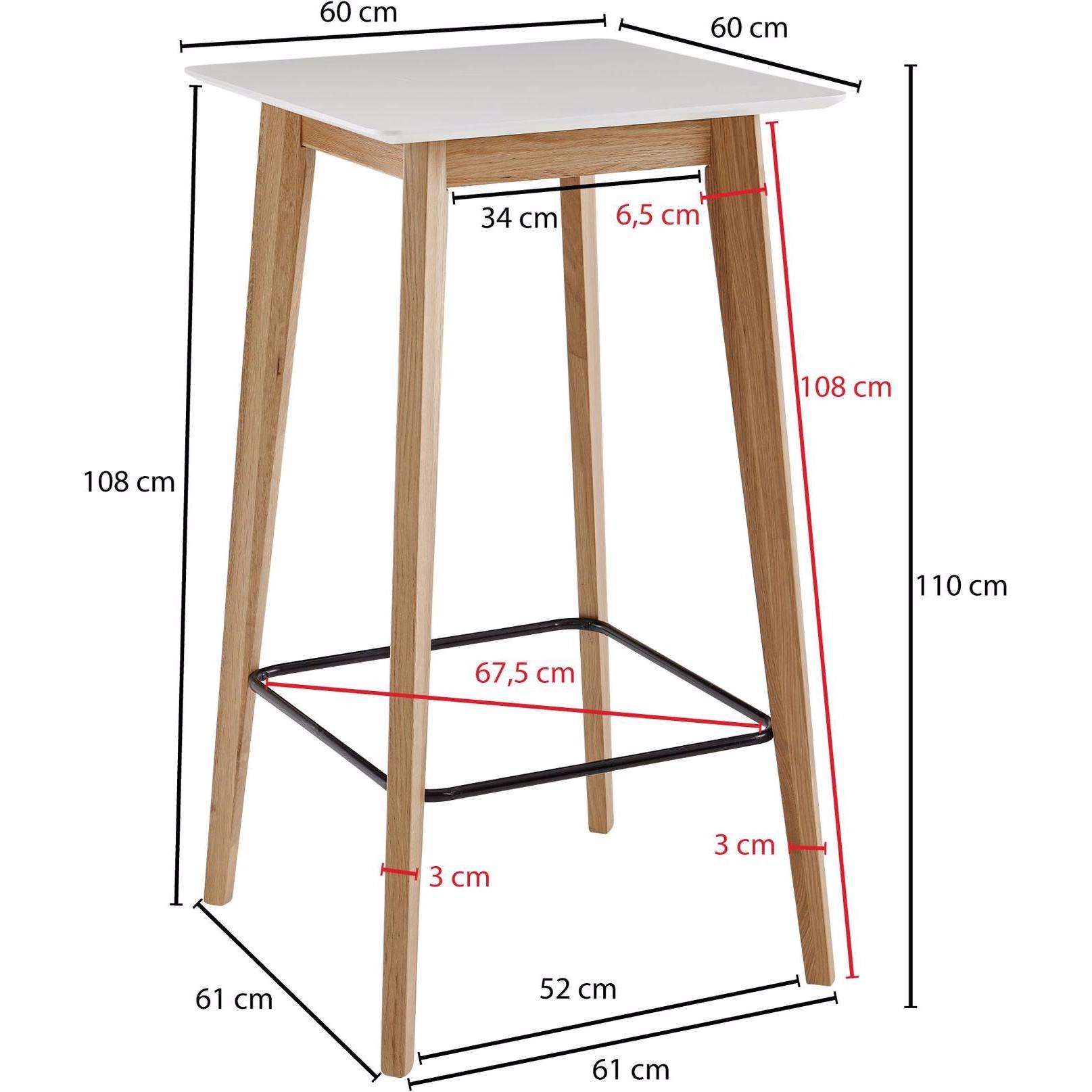 Thumbnail - FineBuy, Bartisch, Bartisch Holz furniert Weiss