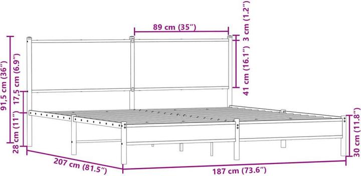 Image du produit vidaXL Bettgestell (180 x 200 cm)