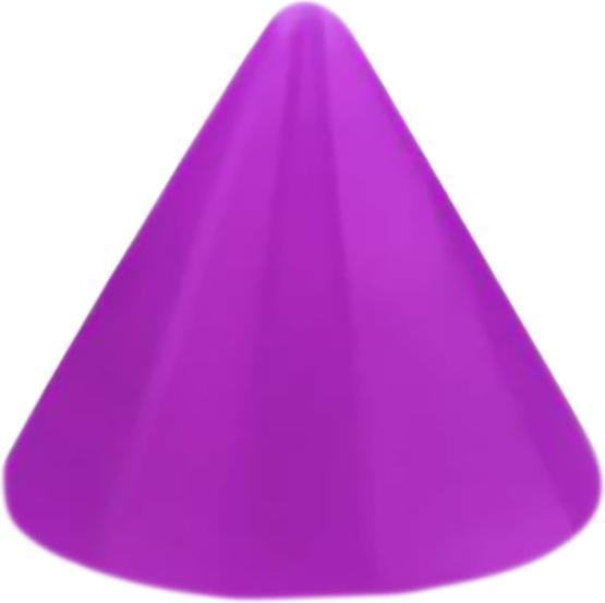 Actual product image Star Piercing Cone neon violet (Plastic, without brass)