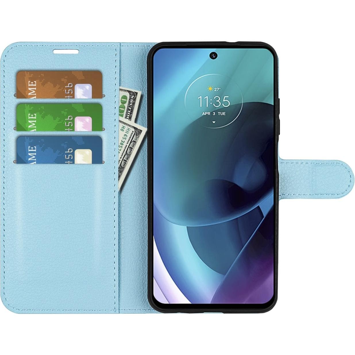 Thumbnail - Screenguard Motorola Moto G51 5G Leather Guard Lederhülle (Motorola Moto G51 5G), Smartphone Hülle, Blau