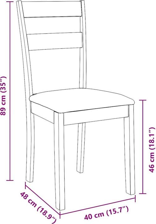 Actual product image vidaXL Esszimmerstuhl