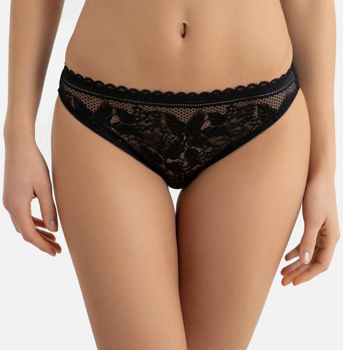 Produktbild La Redoute Collections Mikrofaserslip mit Spitzendetails (36, 38, Einzelpack)