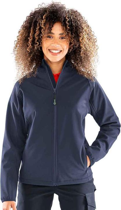 Actual product image Result Womens/Ladies Hooded 3 Layer Printable Soft Shell Jacket (XXL)