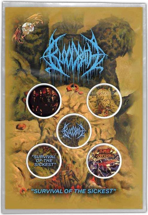 Produktbild Universal Textiles Survival Of The Sickest Album Abzeichen (5er Pack)