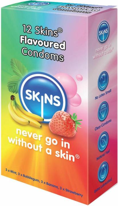 Actual product image Skins Condom Flavours 12 Pack (12 pcs.)