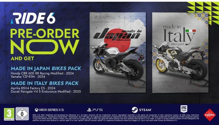 Actual product image Milestone RIDE 6 (PS5, DE)