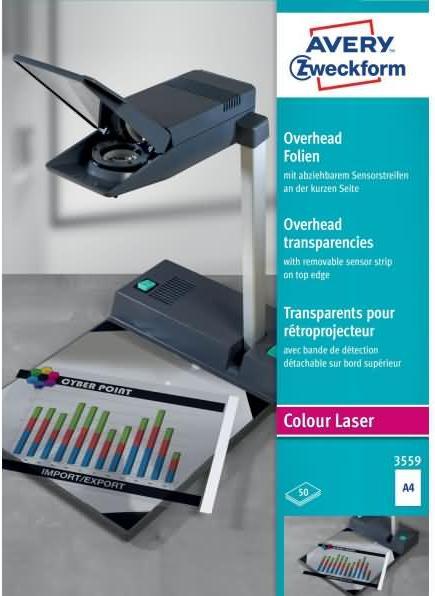 Actual product image Avery Overhead transparencies