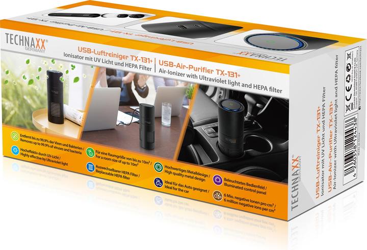 Actual product image Technaxx Air purifier USB with TX 131 (10 m²)