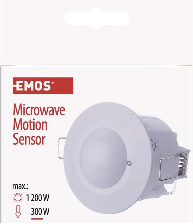 Produktbild Emos Bewegungsmelder (MW-Sensor) IP20 1200W Weiss (8 m)