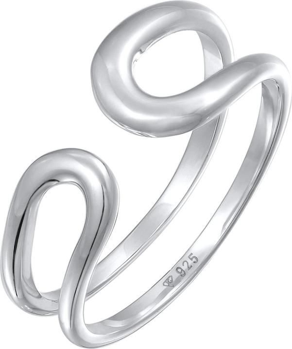 Actual product image Elli PREMIUM Ring PREMIUM Ring Open Modern Adjustable 925 Silver (54, 925 Silver)