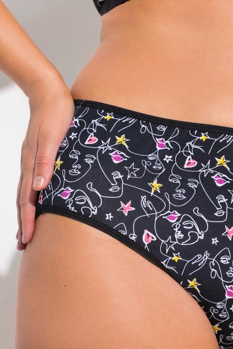 Actual product image Ulla Popken 5 Pack of Midi Briefs- Scribble Print (58)