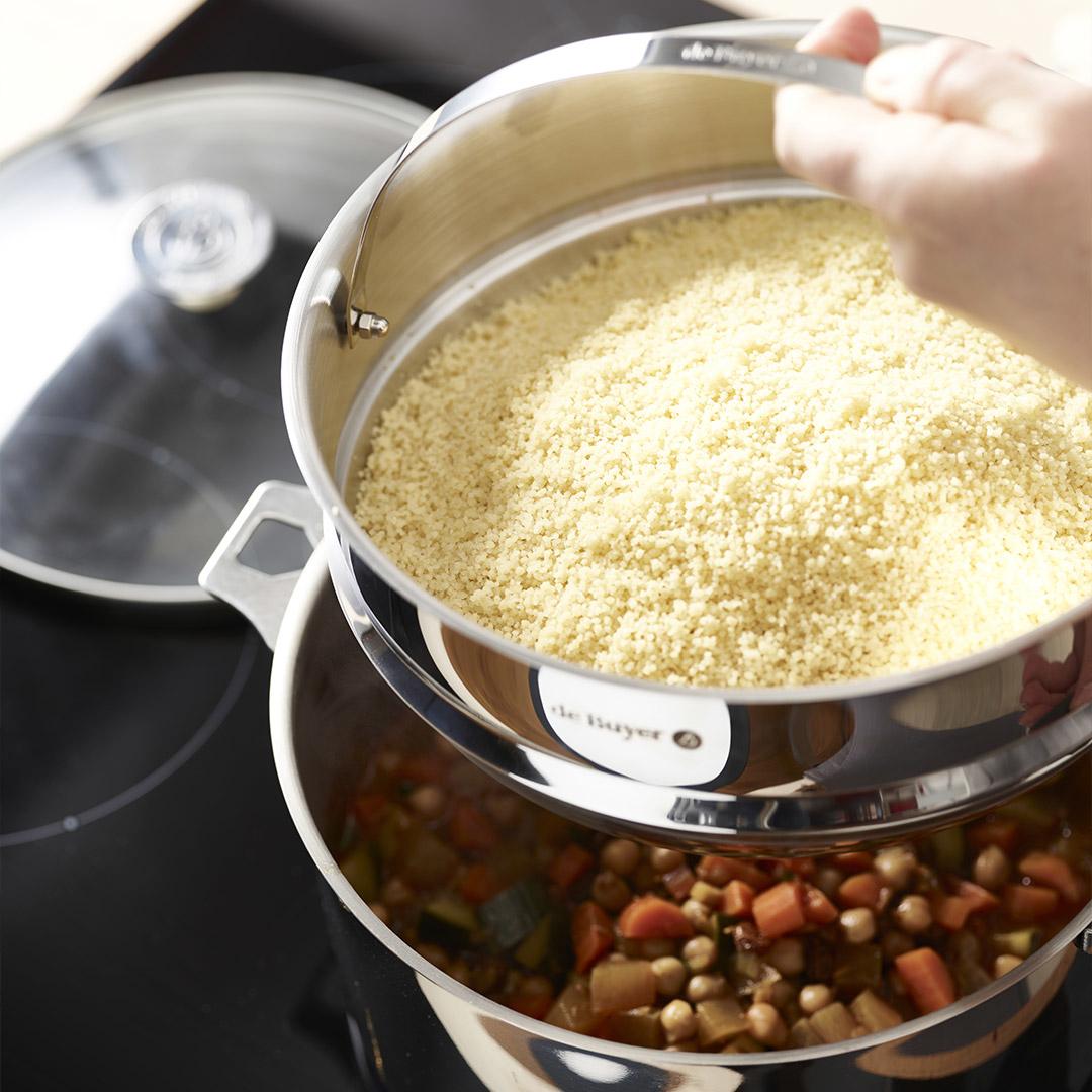 Thumbnail - de Buyer Dampfeinsatz Edelstahl für Kasserolle, Zubehör Kochgeschirr, Silber